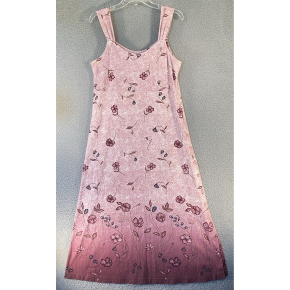 Blizzit Collection Maxi Sun Dress Women's Medium Rose Pink Floral Side Buttons